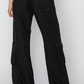 High Rise Straight Linen Cargo Pants