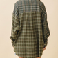 Mixed Plaid Flannel Shirt - Olive