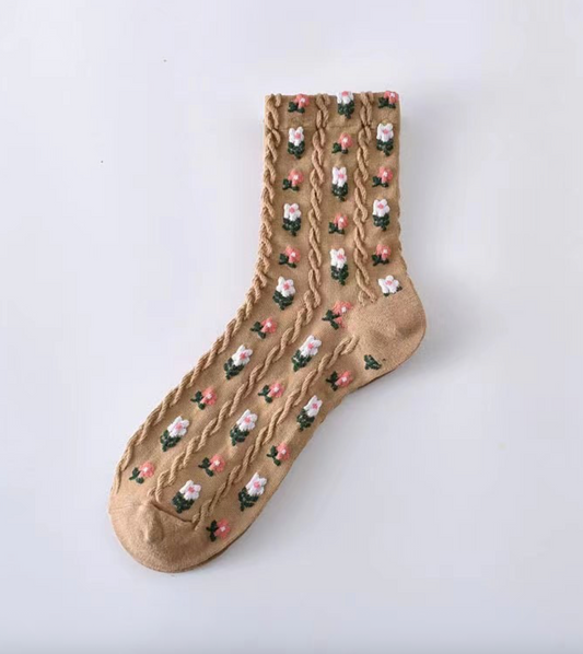 Fall Floral Sock