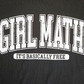 Girl Math Cropped Tee - Black