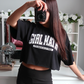 Girl Math Cropped Tee - Black