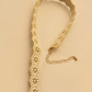 Flower Suede Choker - Ivory