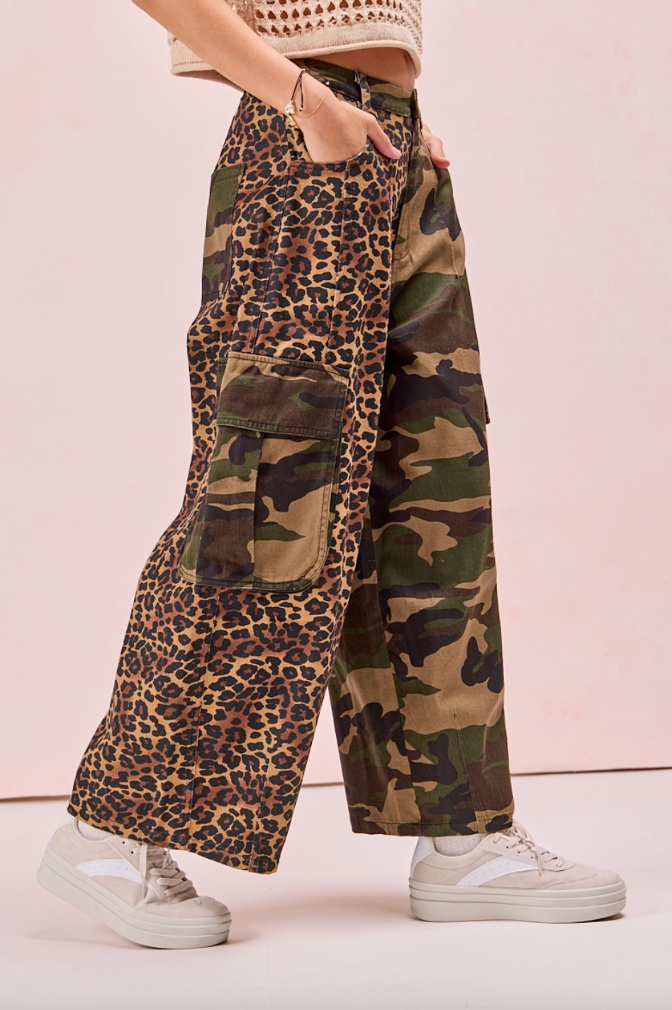 Leopard & Camo Cargo Pants