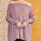 Waffle Knit Tunic Top - Mauve