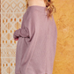 Waffle Knit Tunic Top - Mauve