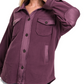 Oversized Fleece Shacket - Plum