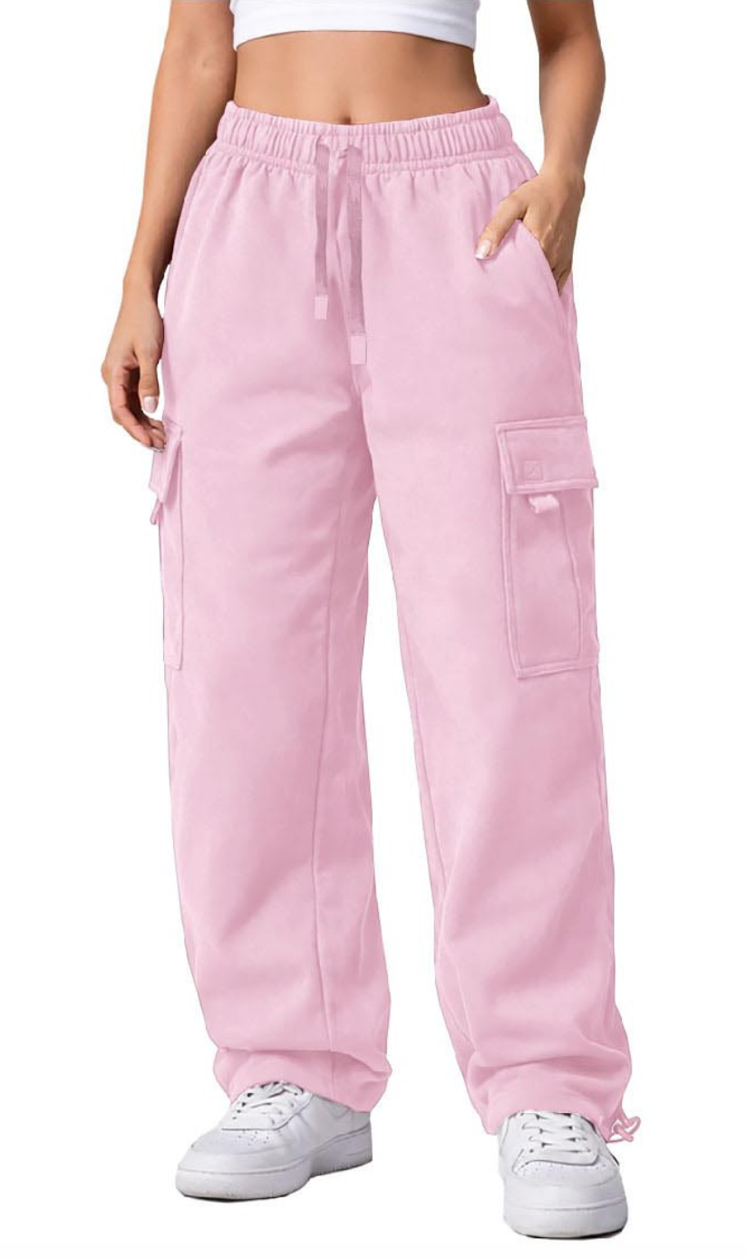 Cargo Sweatpants - Pink (PRE-ORDER OPEN FOR SIZE LARGE - 8/4 estimated ship date)