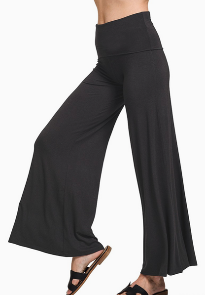 Fold Over Palazzo Pants (3 colors available)