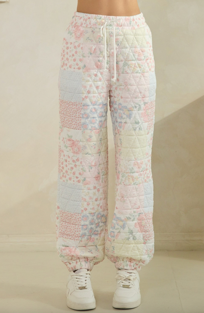 Quilted Pastel Joggers (2 colors available)