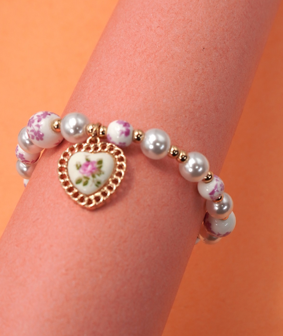 Blushing Heart Bracelet
