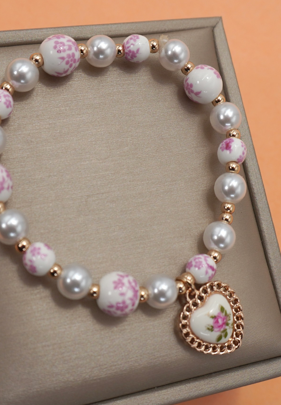 Blushing Heart Bracelet