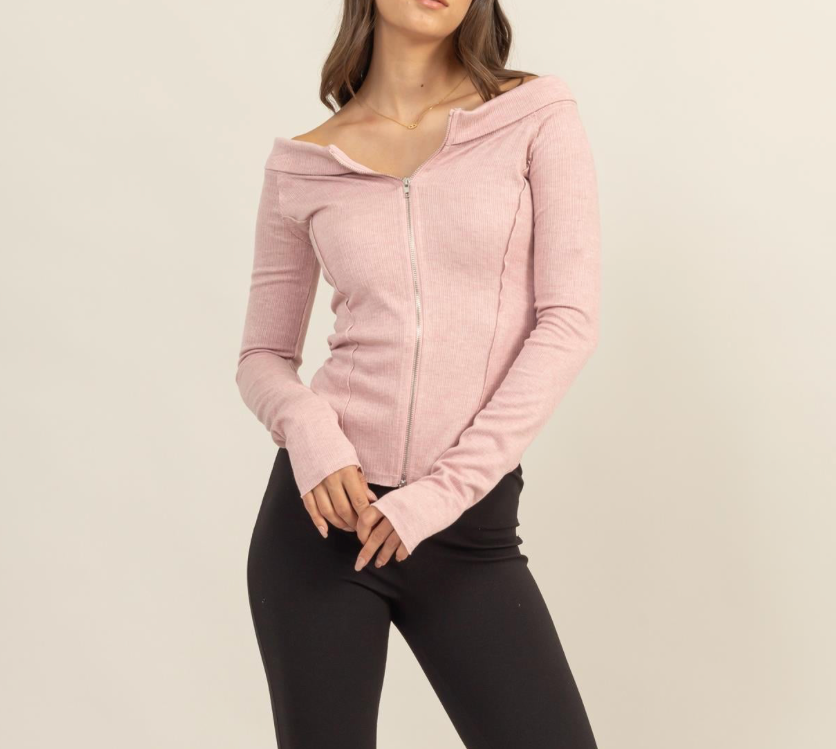 Saucy Zip Up - Pink