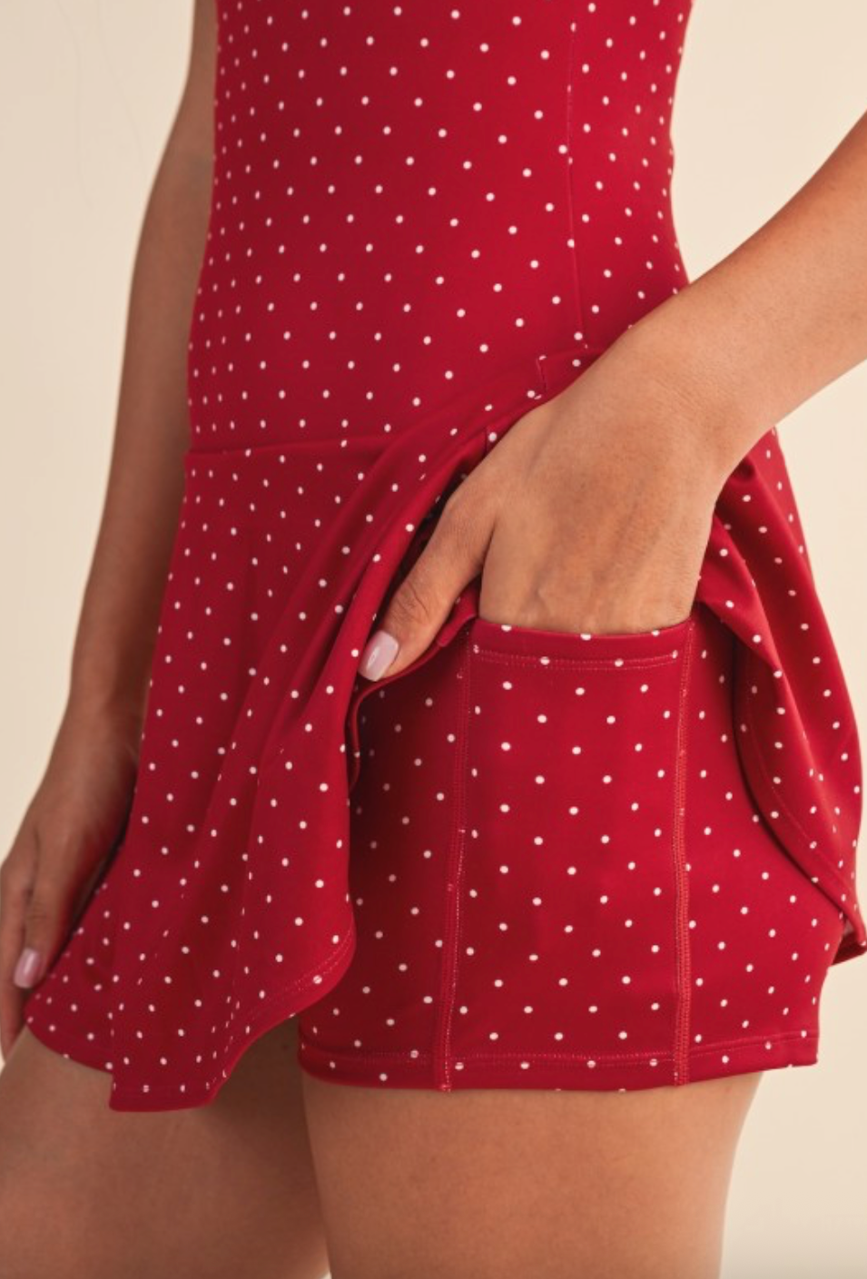 Polka Dot Dress with Built-in Shorts