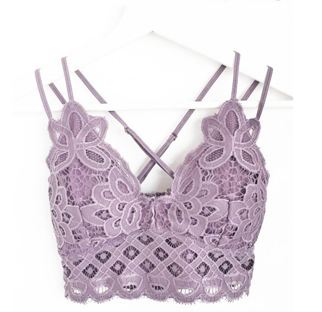 Amanda Lace Bralette - Lavender