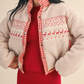 Holiday Reindeer Sherpa Jacket