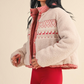 Holiday Reindeer Sherpa Jacket