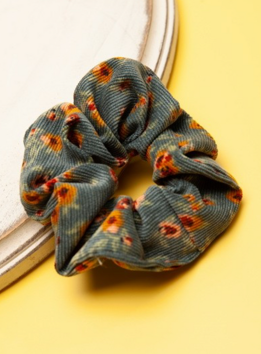 Autumn Scrunchie - Floral Blue