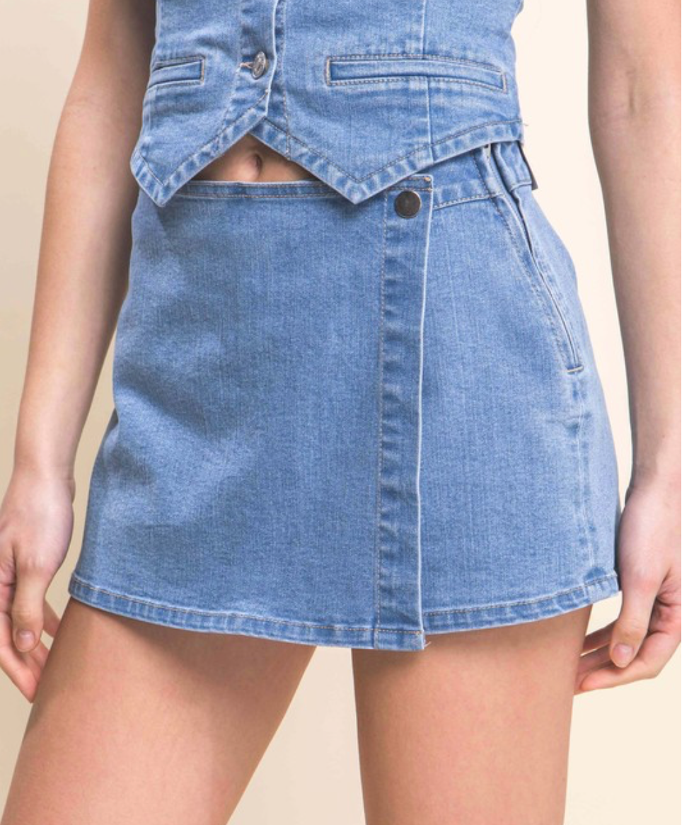 Denim Skort