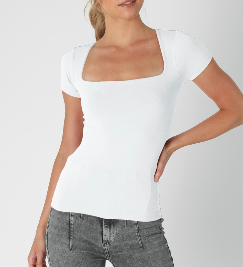 Seamless Square Tee with built-in  (4 colors available)
