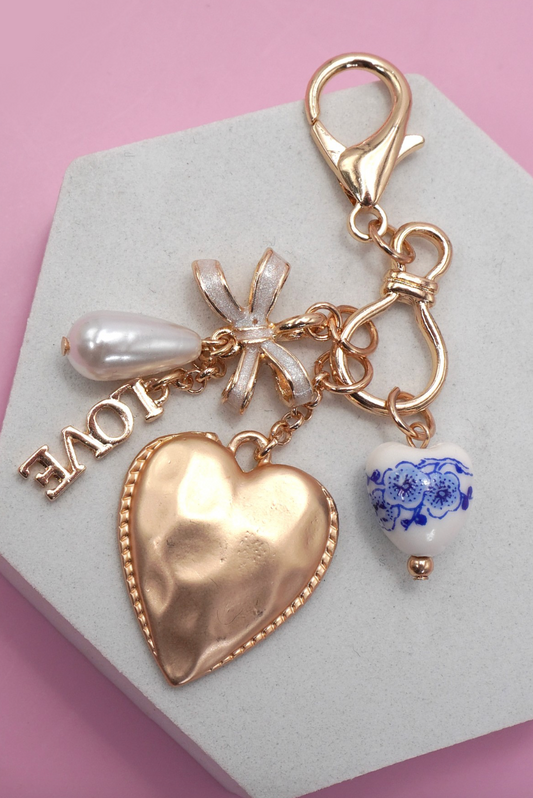 Heart Love Bag Charm