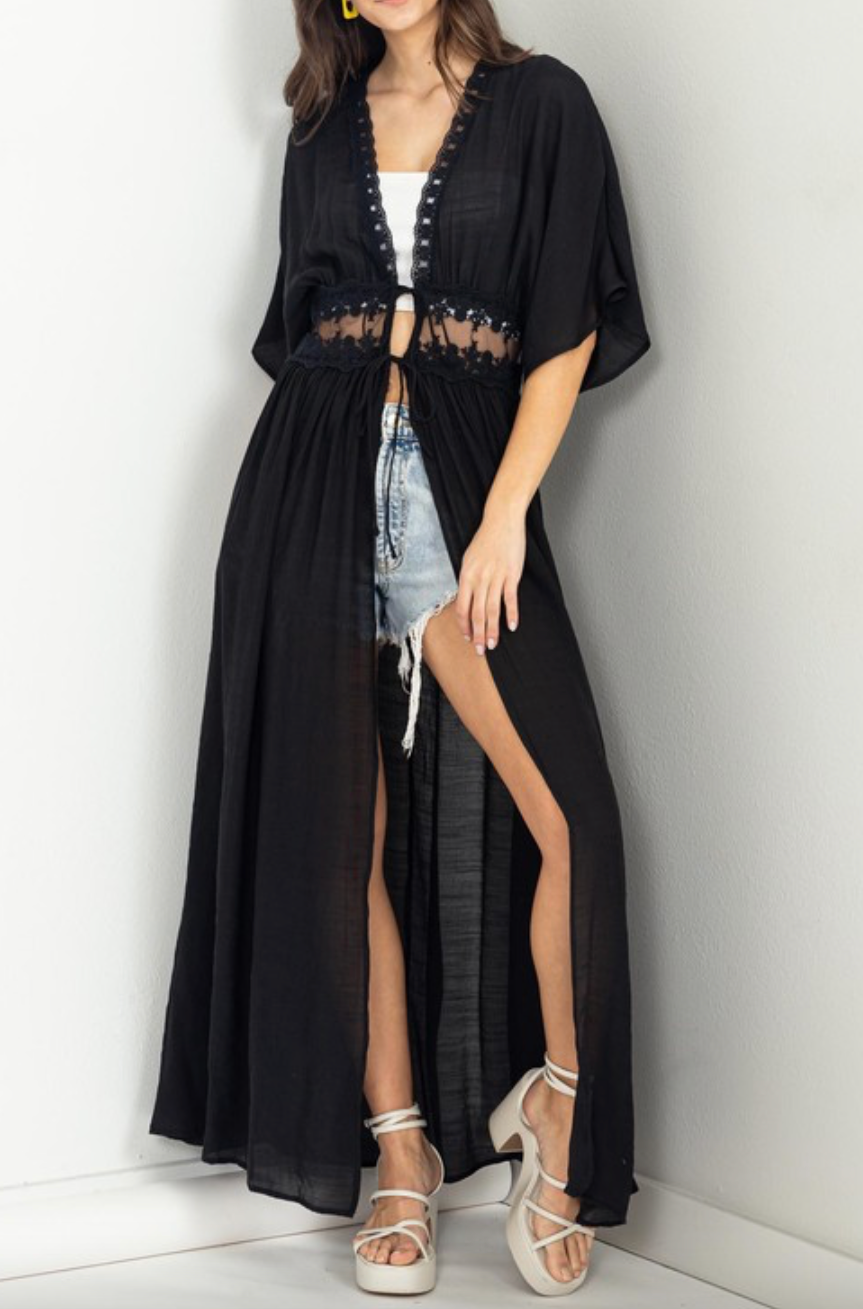 Summer Duster - Black (MEDIUM)