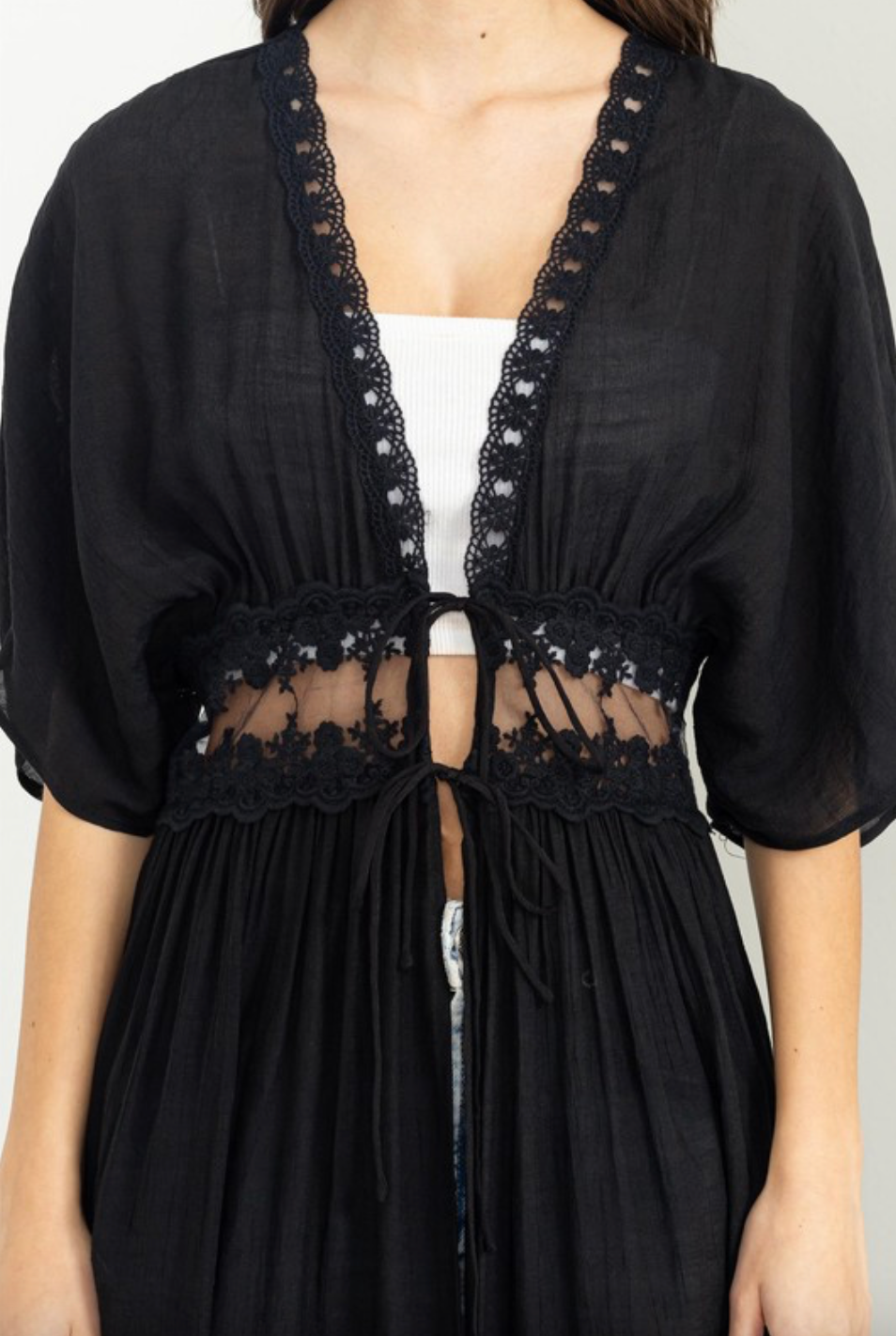 Summer Duster - Black (MEDIUM)