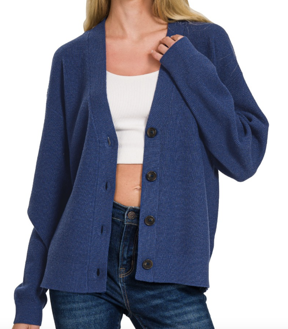 May Cardigan - Light Navy