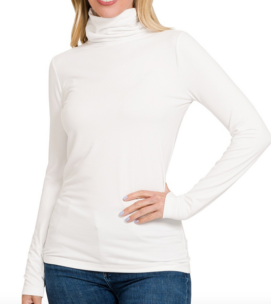 Jacqueline Turtleneck Top - Off White