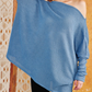 Waffle Knit Top - Blue