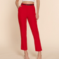 Office Pant With Belt - Red