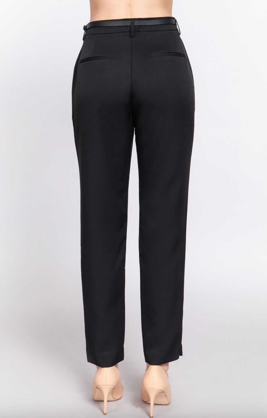 Office Pant With Belt - Black